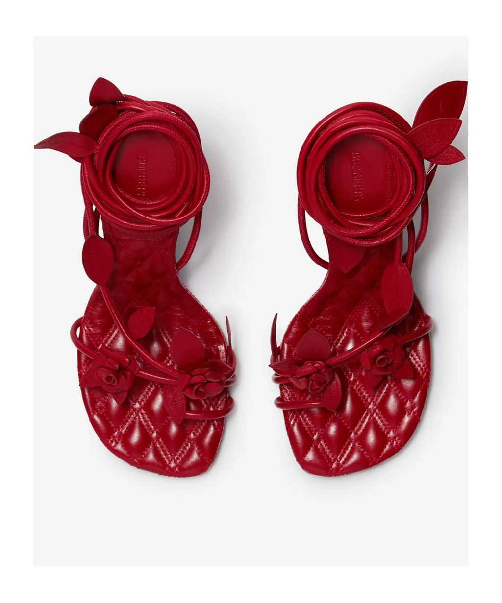 Burberry Ivy Flora Ankle Strap Sandals​