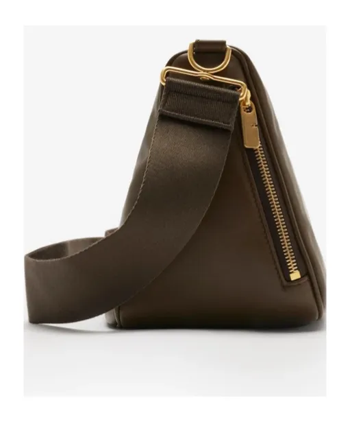 Medium Shield Leather Messenger Bag