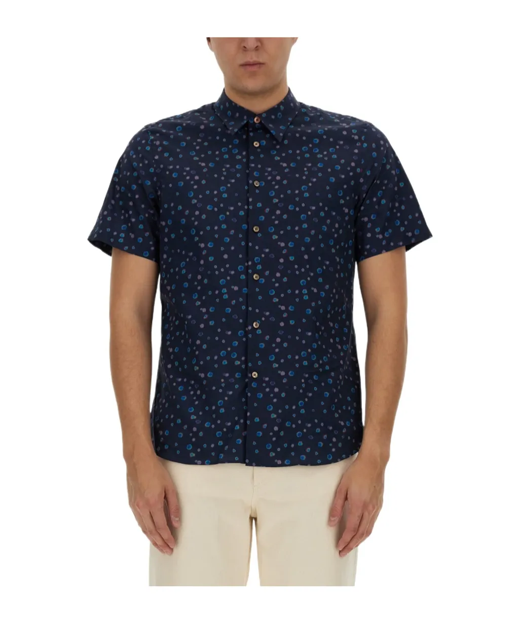 Ps Paul Smith Polka Dot Short-Sleeved Shirt