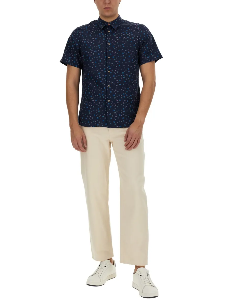 Ps Paul Smith Polka Dot Short-Sleeved Shirt