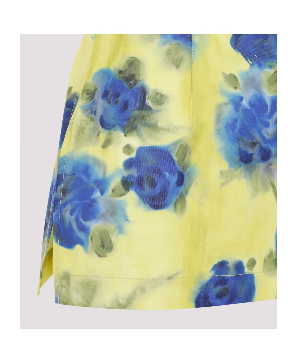 Floral-Print Taffeta Top