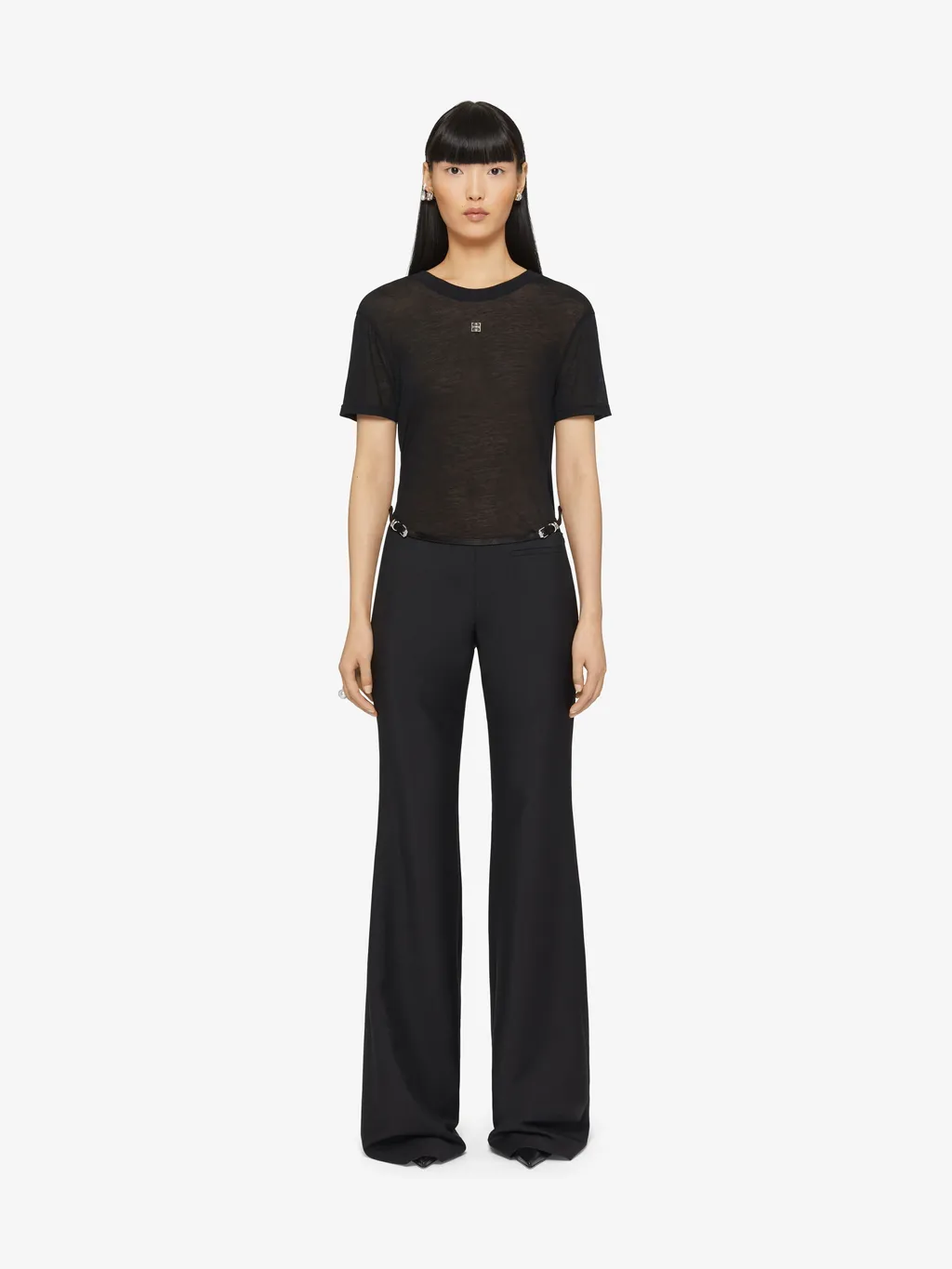 Voyou Flare Tailored Pants In Wool And Mohair