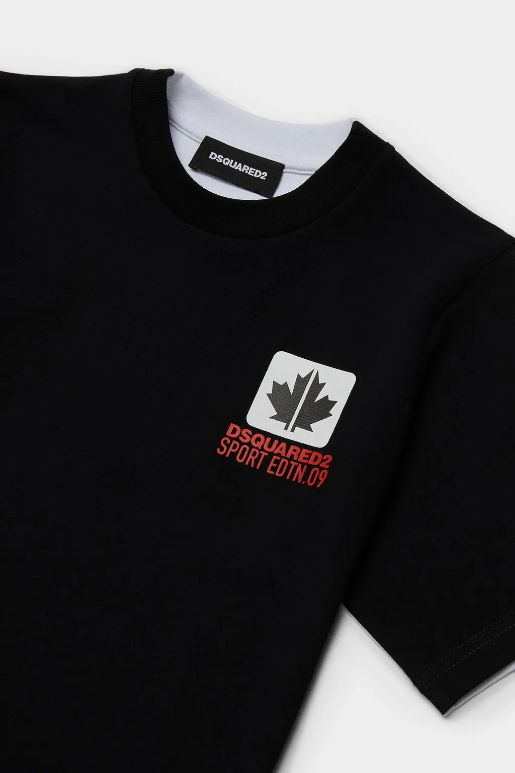Dsquared2 Kids Logo-Printed Two-Toned Crewneck T-Shirt