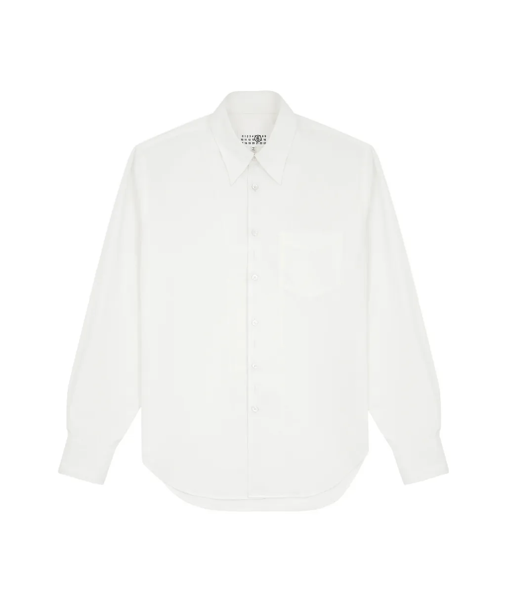 Mm6 Maison Margiela Cut Out Detailed Buttoned Shirt