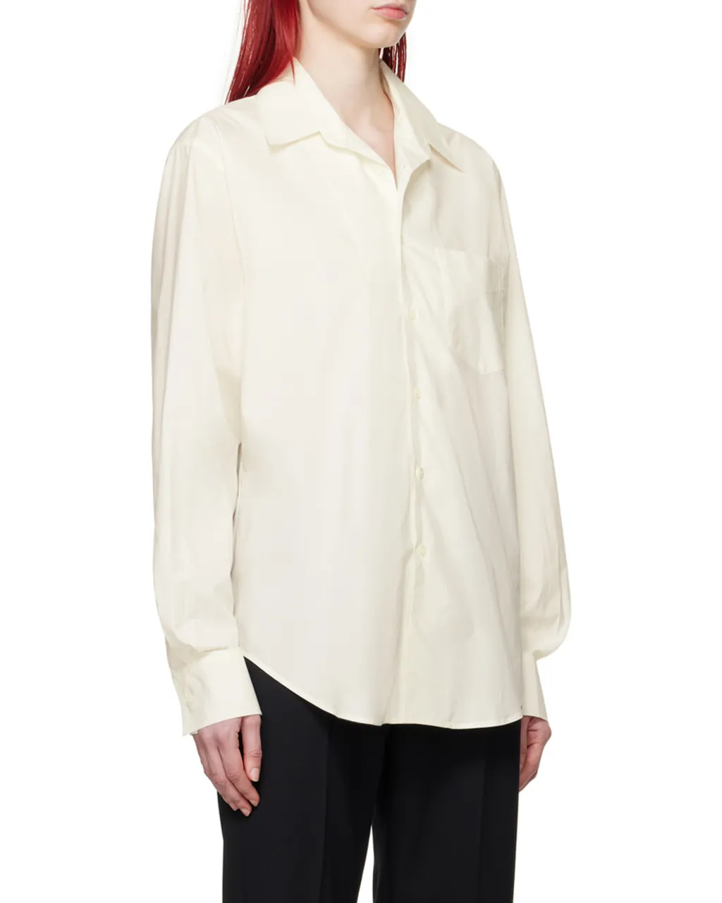 Mm6 Maison Margiela Cut Out Detailed Buttoned Shirt