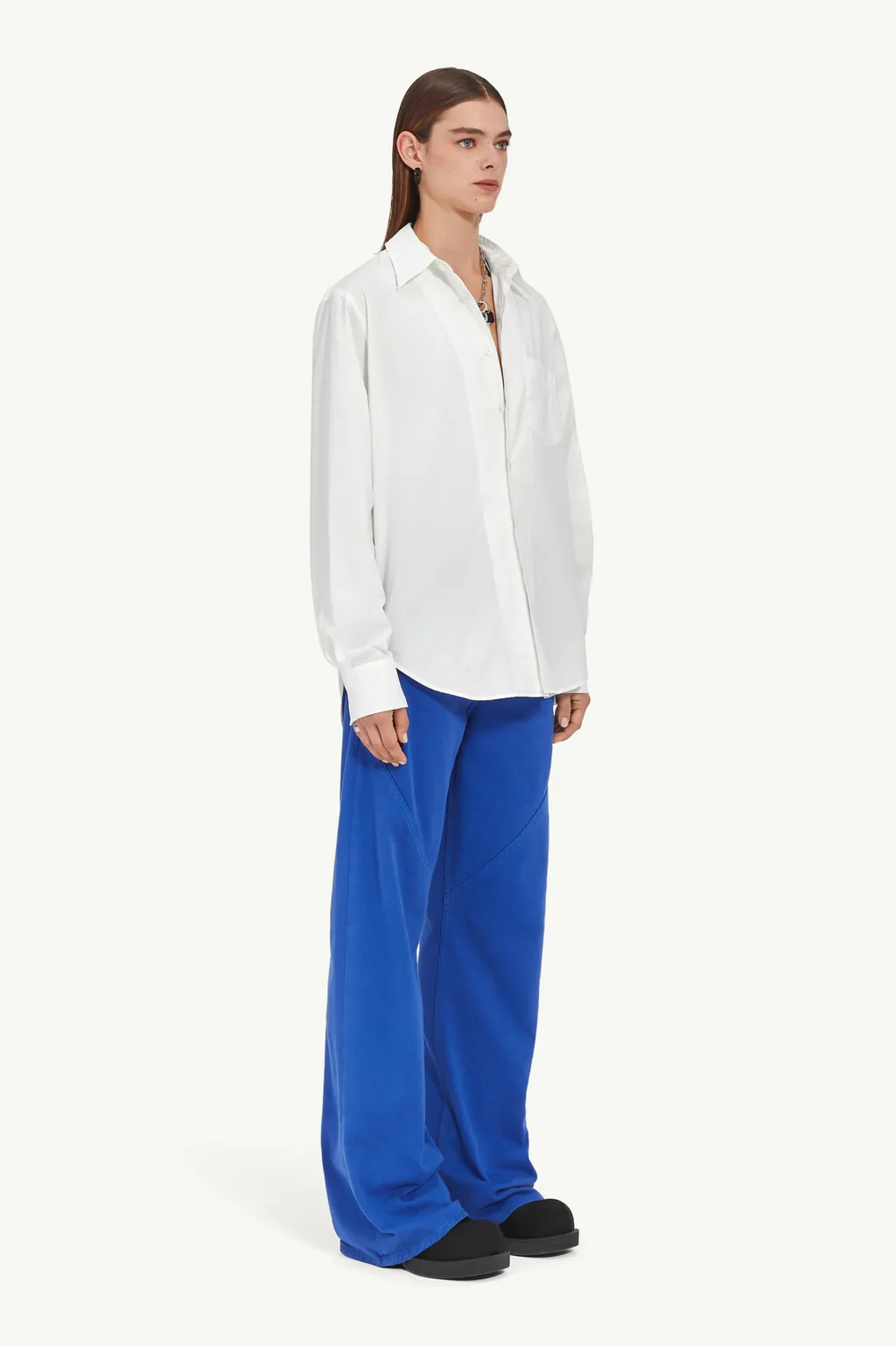 Mm6 Maison Margiela Cut Out Detailed Buttoned Shirt