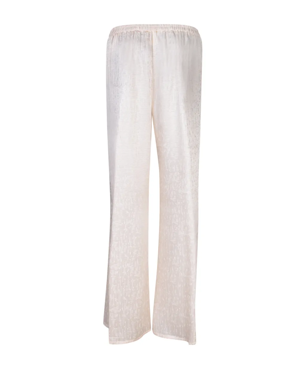 Forte Forte Flared Silk-Blend Pants