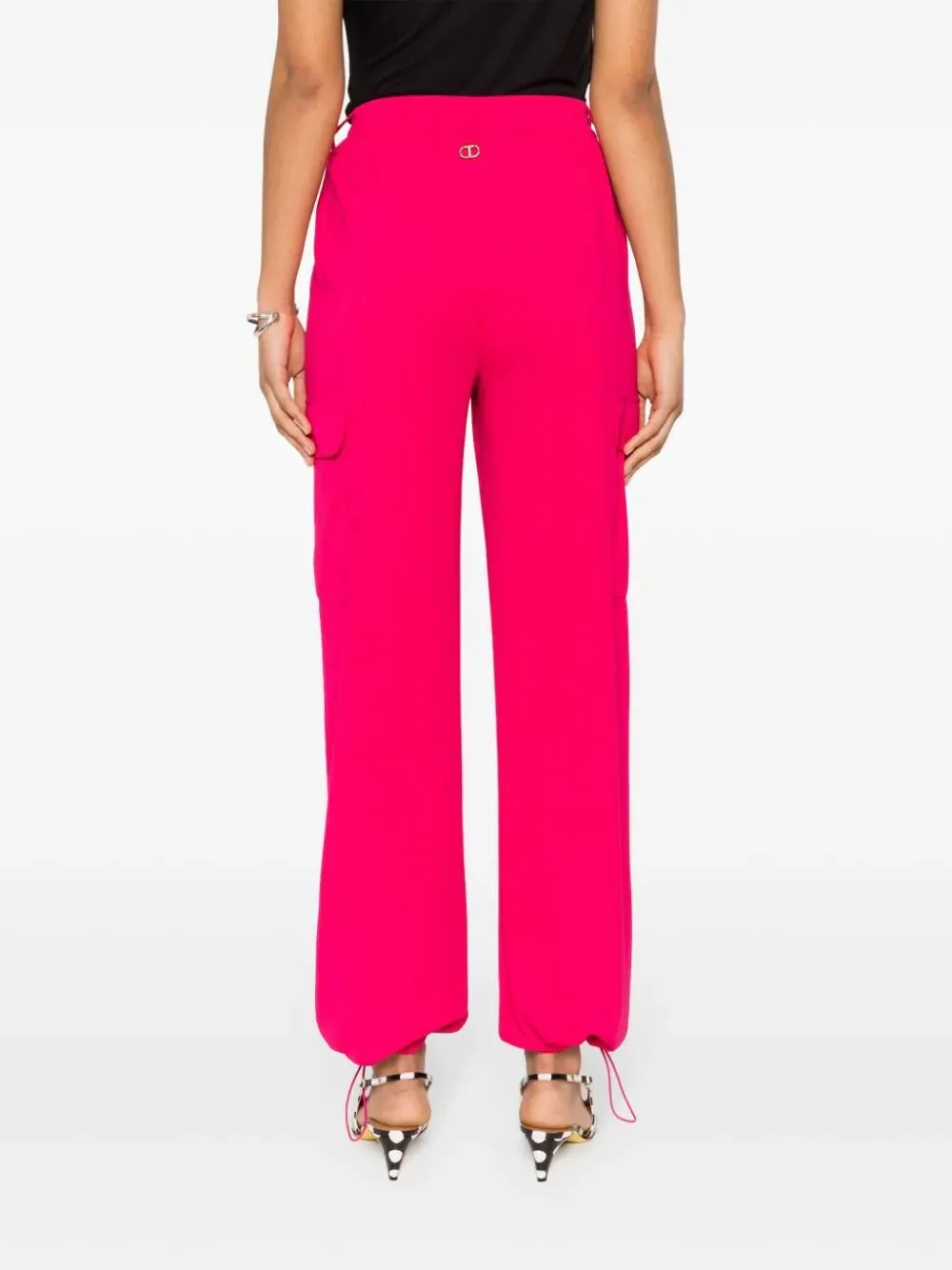 Straight-Leg Crepe Cargo Trousers