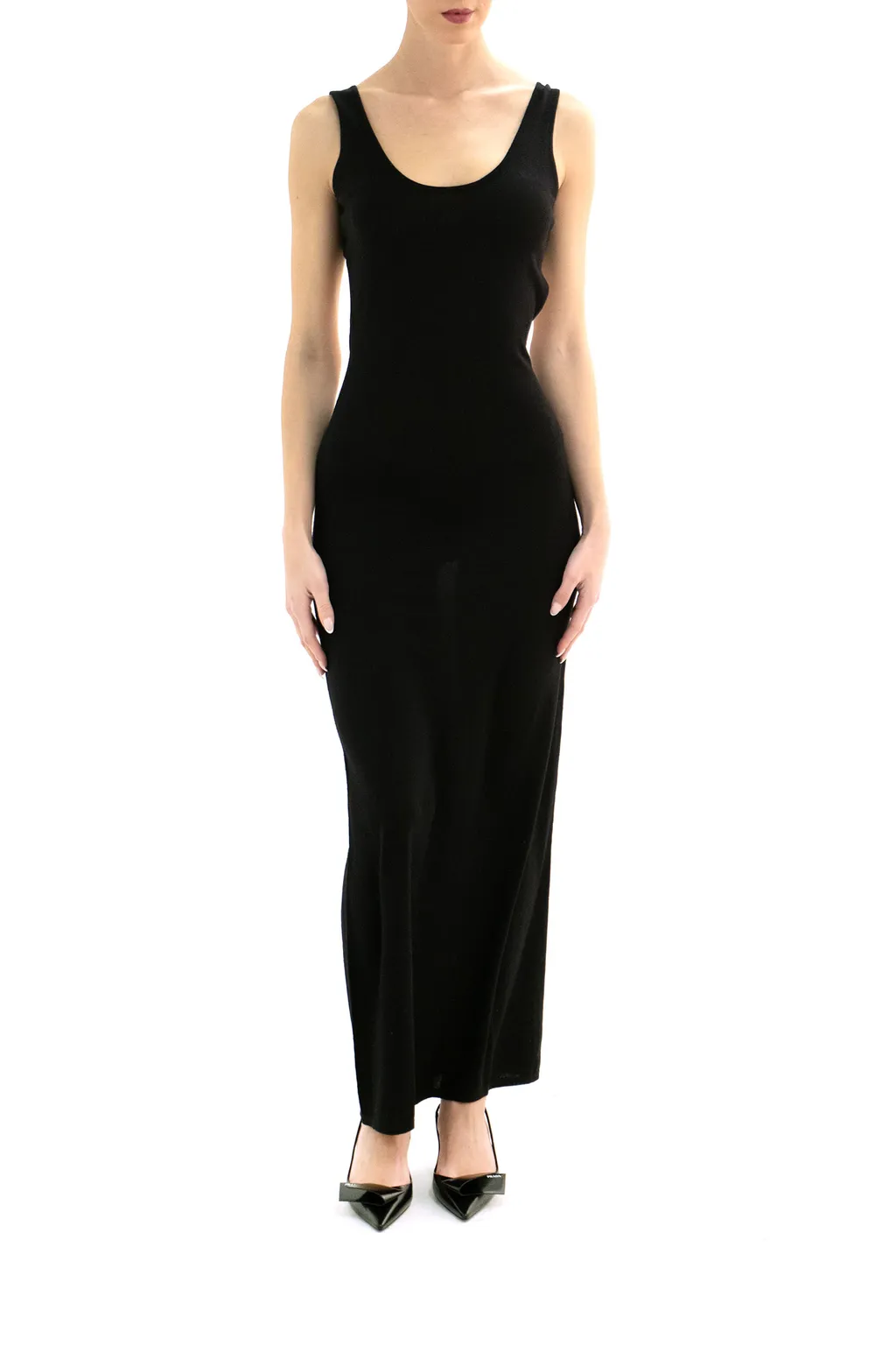Saint Laurent Cut-Out Sleeveless Dress