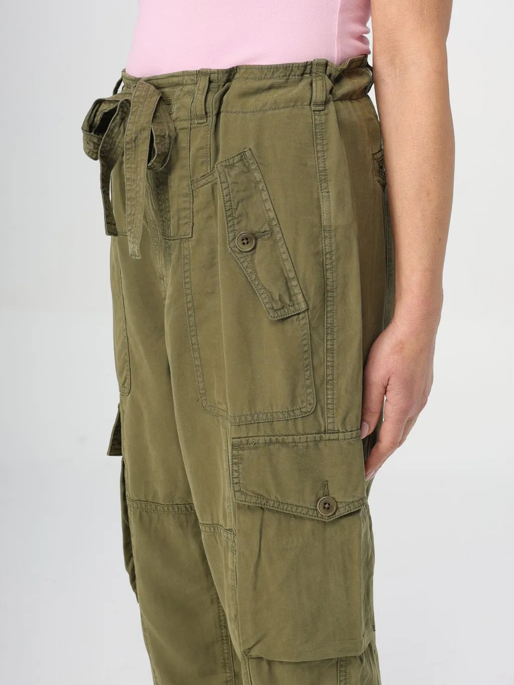 Bag Detail Work Casual Pants
