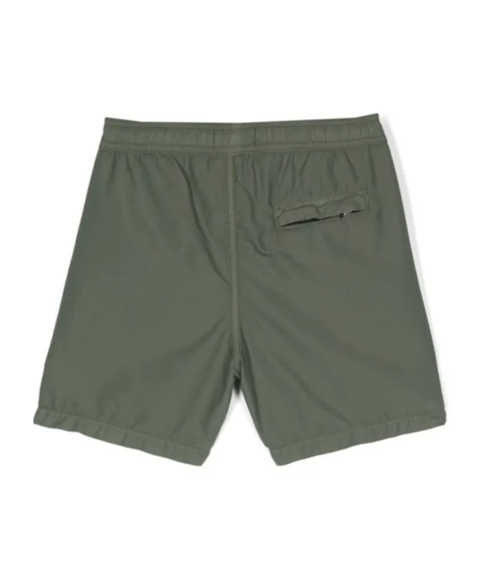 Stone Island Junior Compass-Motif Jersey Swim Shorts