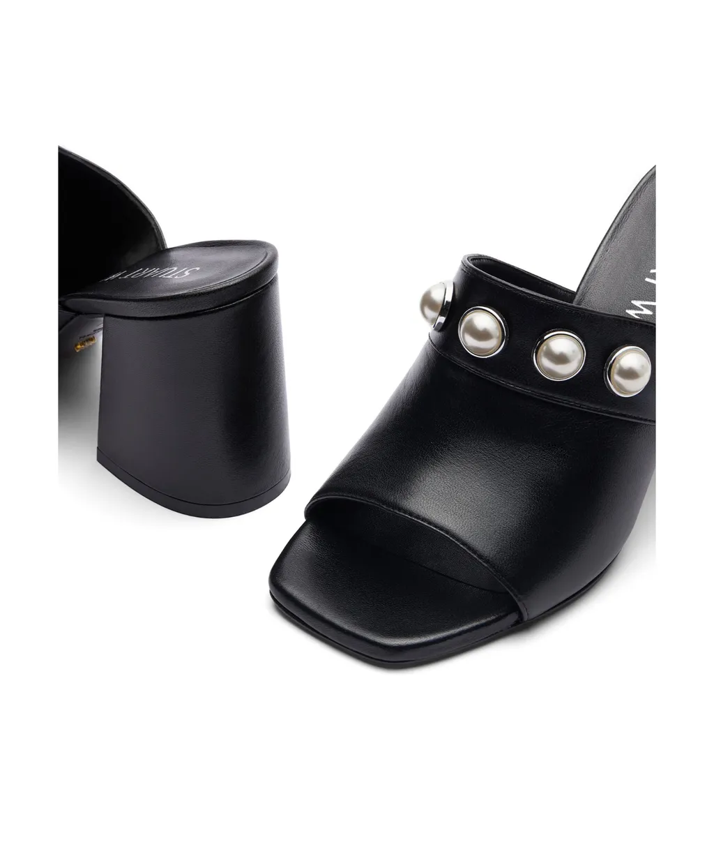 Square-Headed High-Heeled Slippers