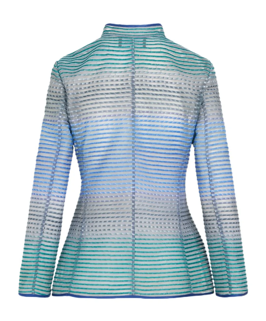 Semi-Sheer Striped Jacket