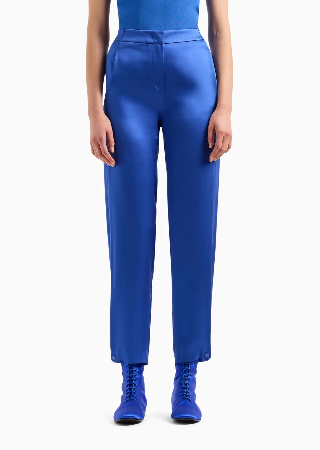 Giorgio Armani Elasticated Waist Satin Trousers