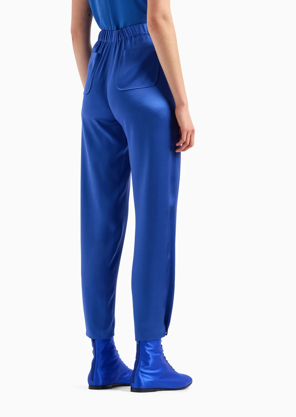 Giorgio Armani Elasticated Waist Satin Trousers
