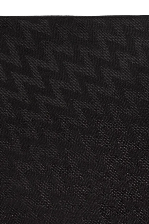 Lanvin Logo-Jacquard Frayed Edge Scarf