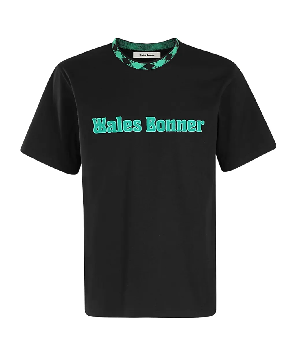 Wales Bonner Logo Patch Crewneck T-Shirt