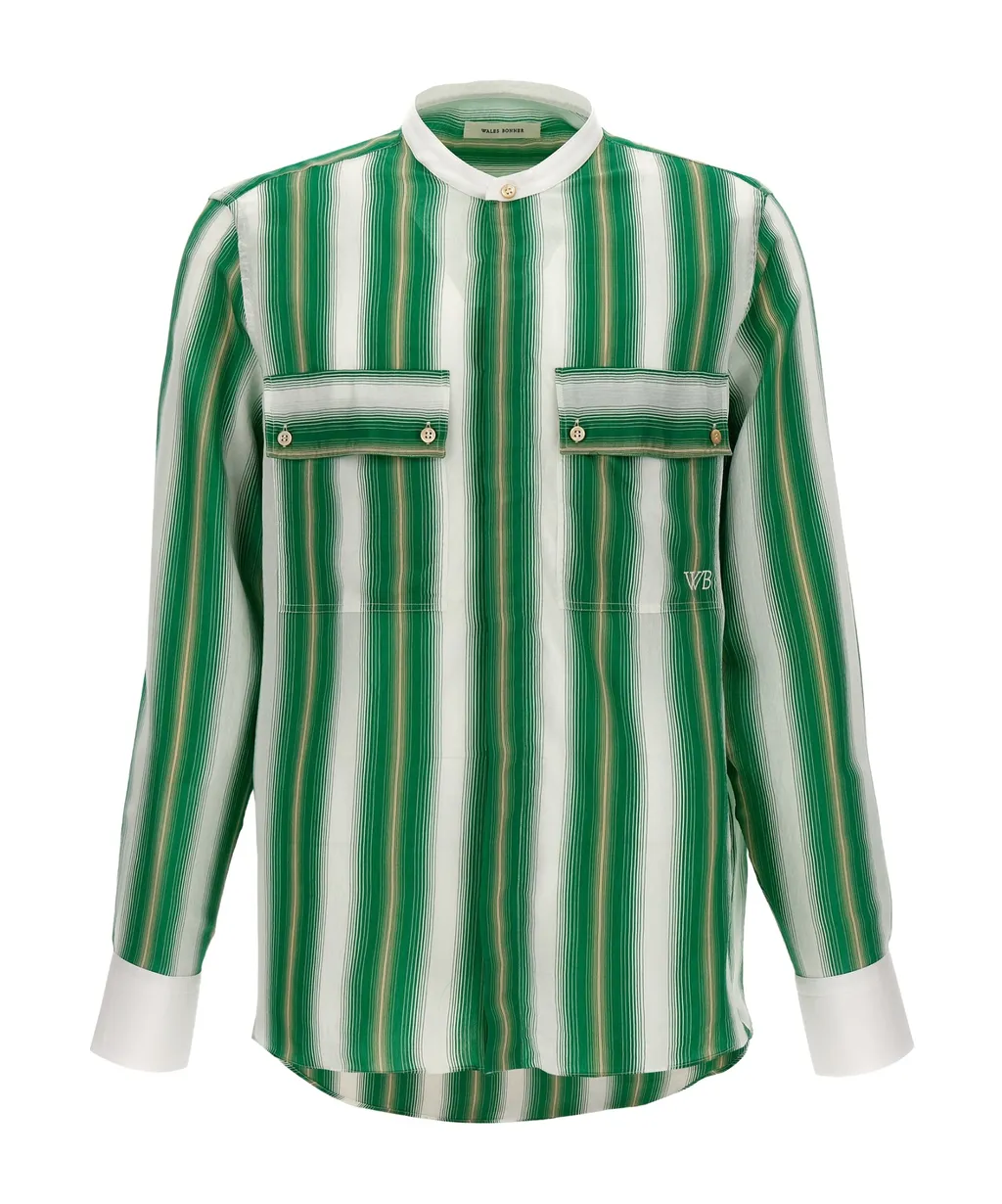 Wales Bonner Cadence Striped Long-Sleeved Shirt
