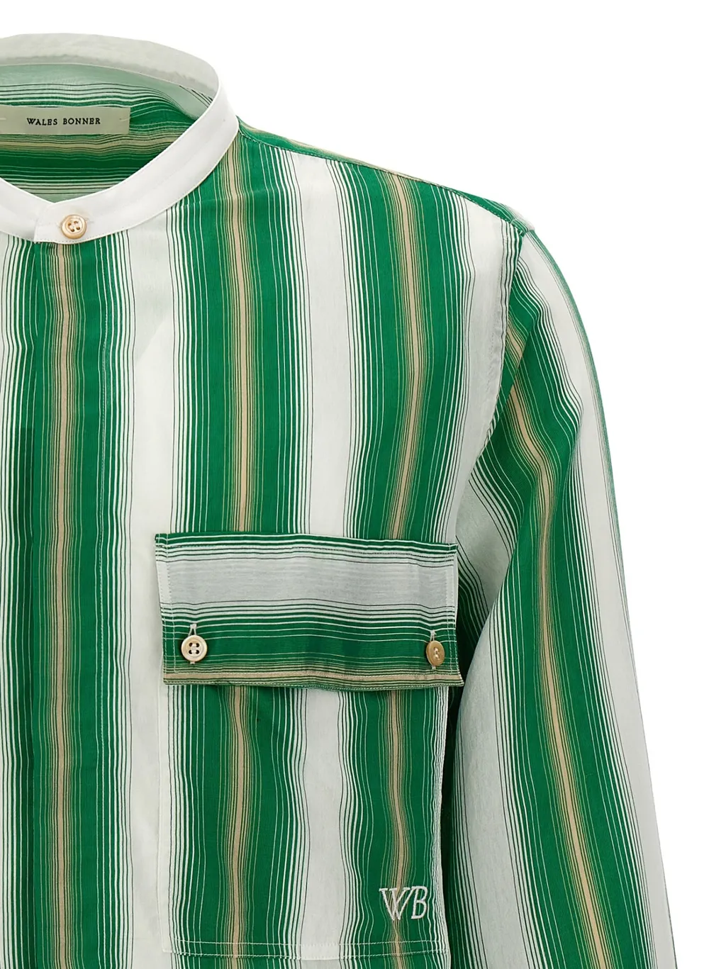 Wales Bonner Cadence Striped Long-Sleeved Shirt