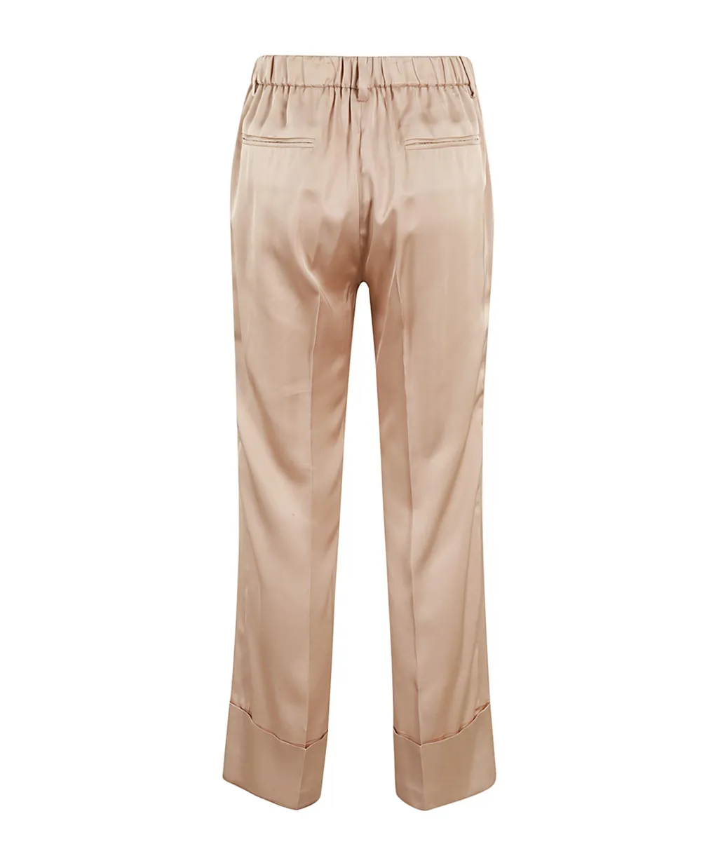 Zipper Flanged Casual Pants