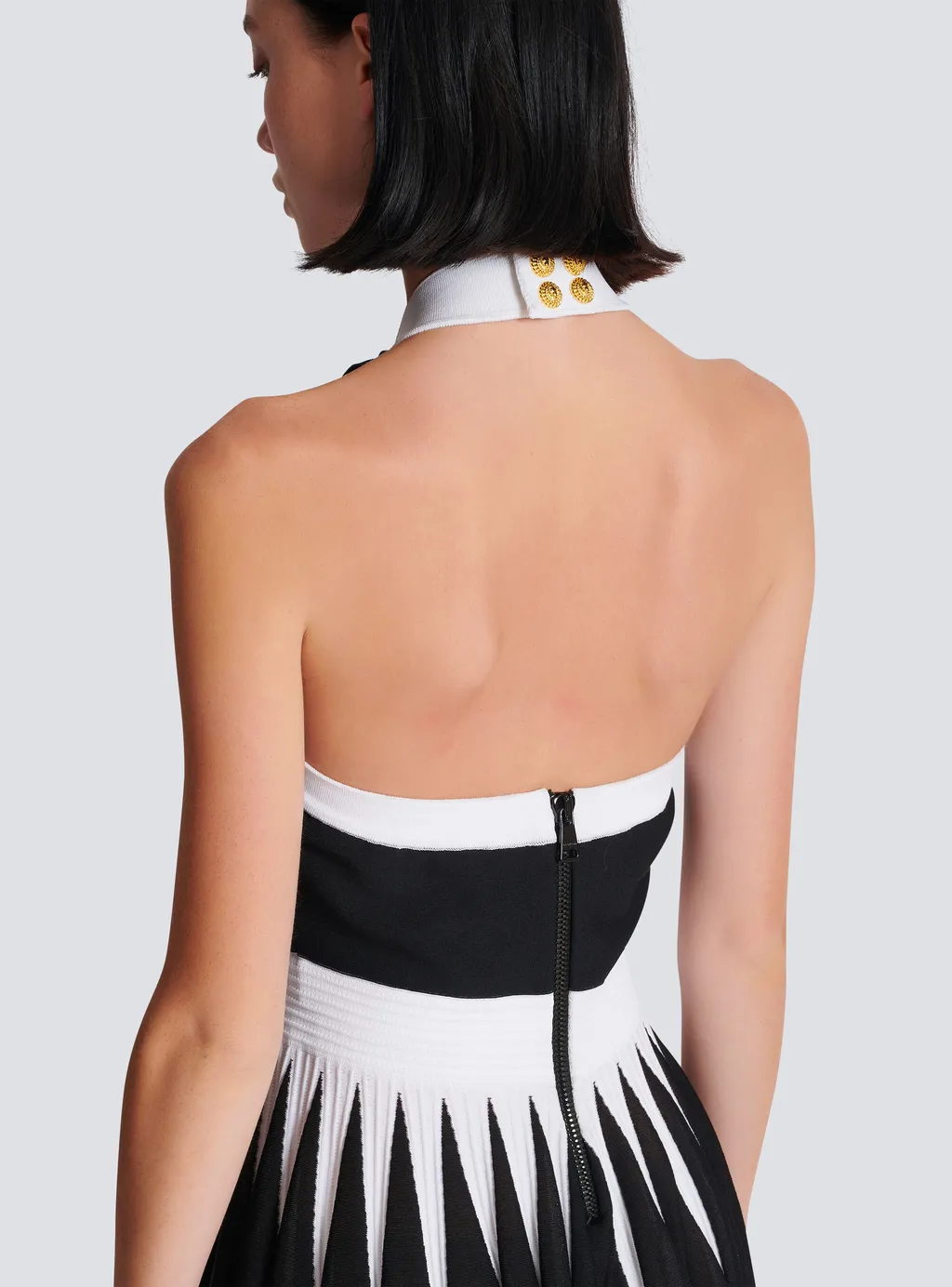 Balmain Rose Detailed Mini Dress