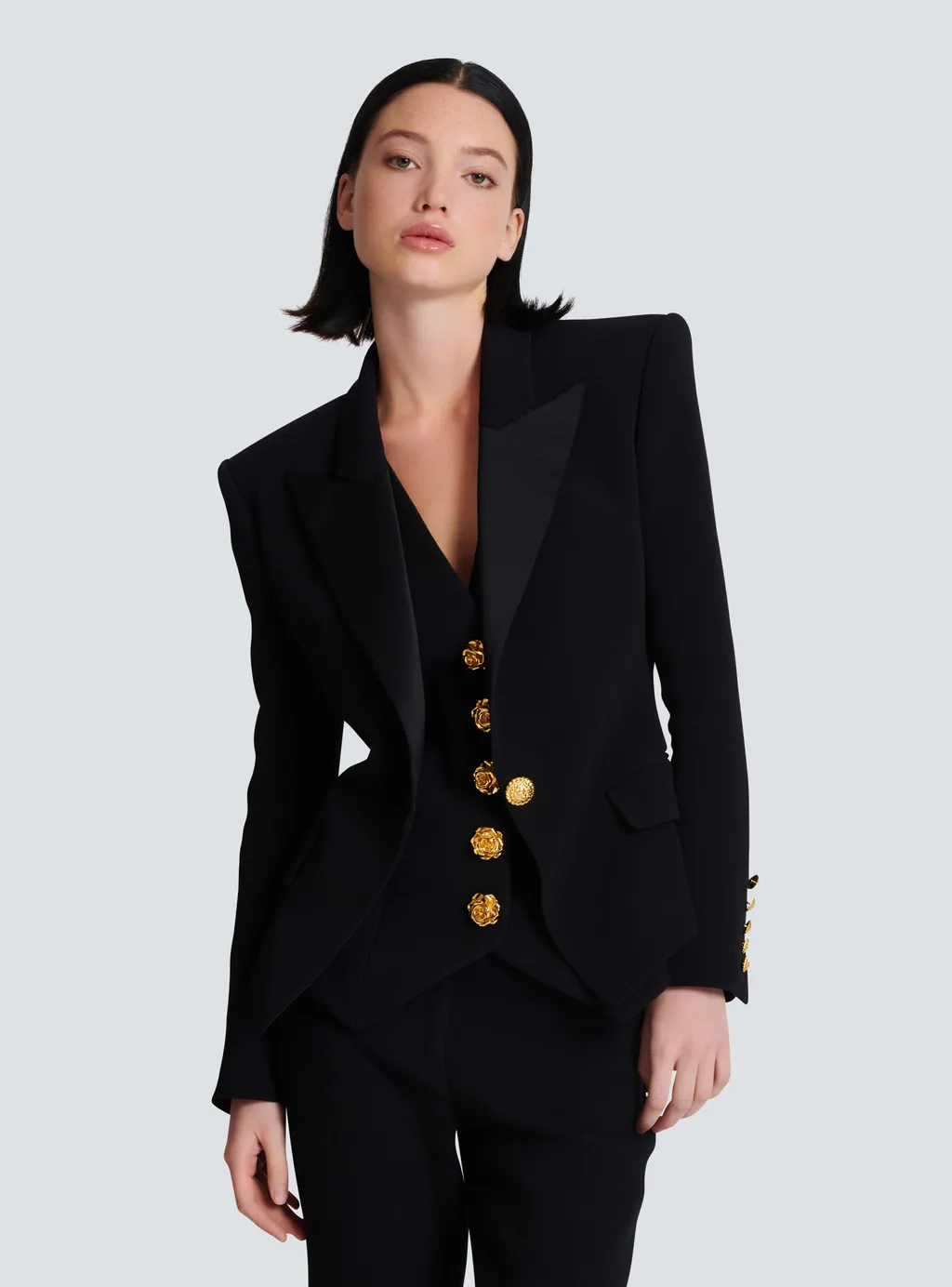 Balmain Single-Breasted Long Sleeved Jacket