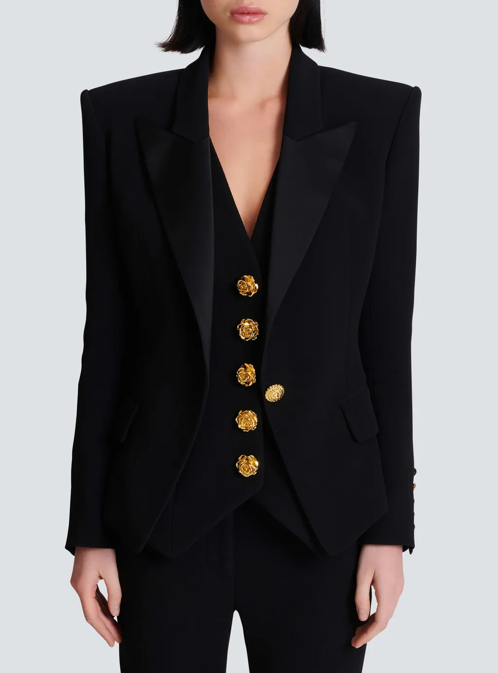 Balmain Single-Breasted Long Sleeved Jacket