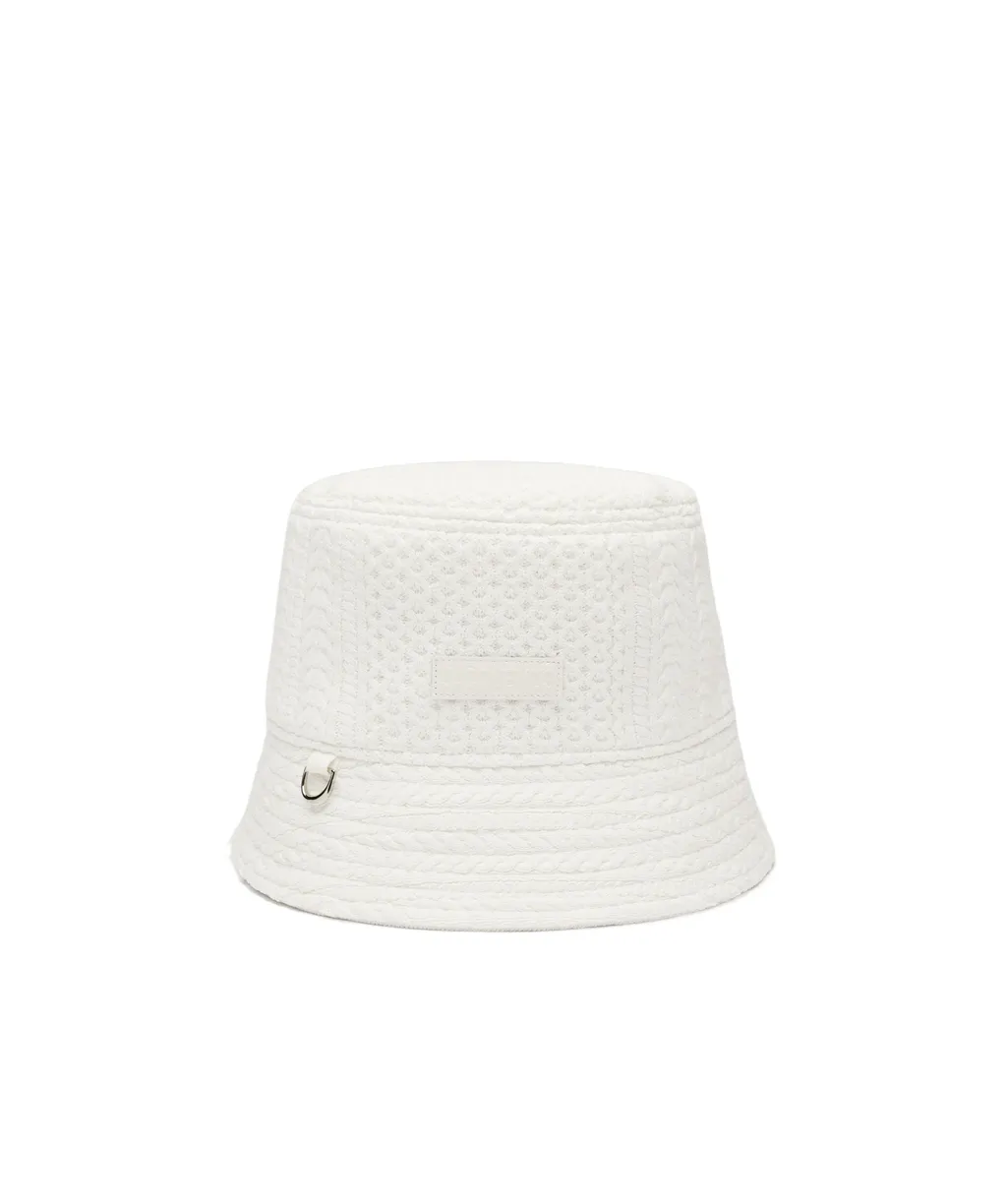 Jacquemus Le Bob Belo Cable Knit Bucket Hat