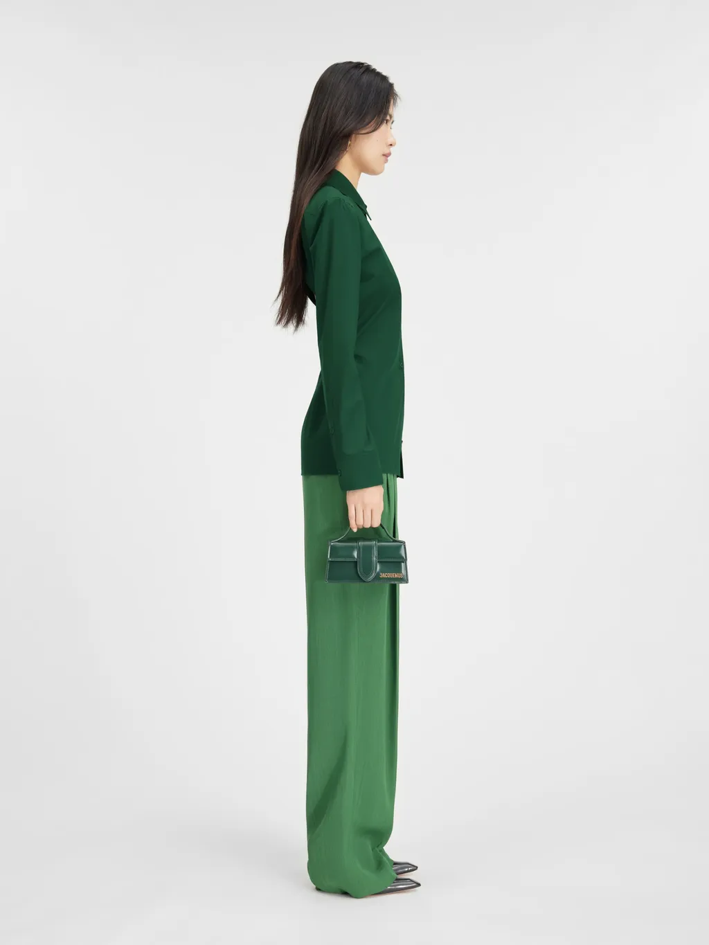 A Shirt With A Pointed Collar And A Bare Back