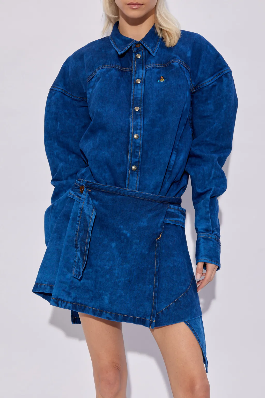 Vivienne Westwood Meghan Asymmetric Faded Mini Dress