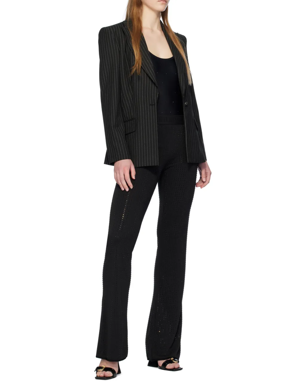 Versace Jeans Couture Logo Buckle Cut-Out Bodysuit