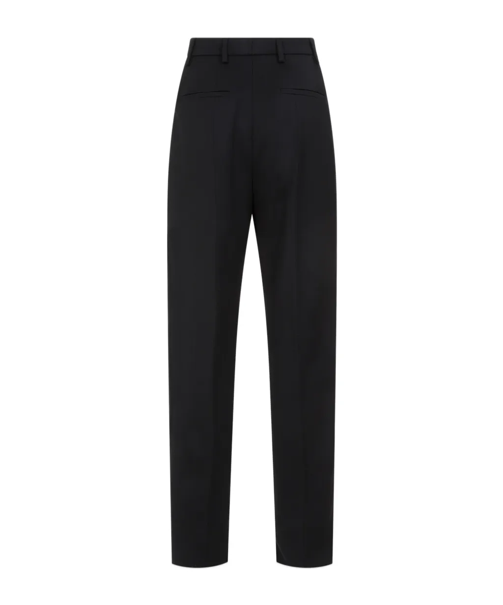 Prada Pleated Tapered-Leg Trousers