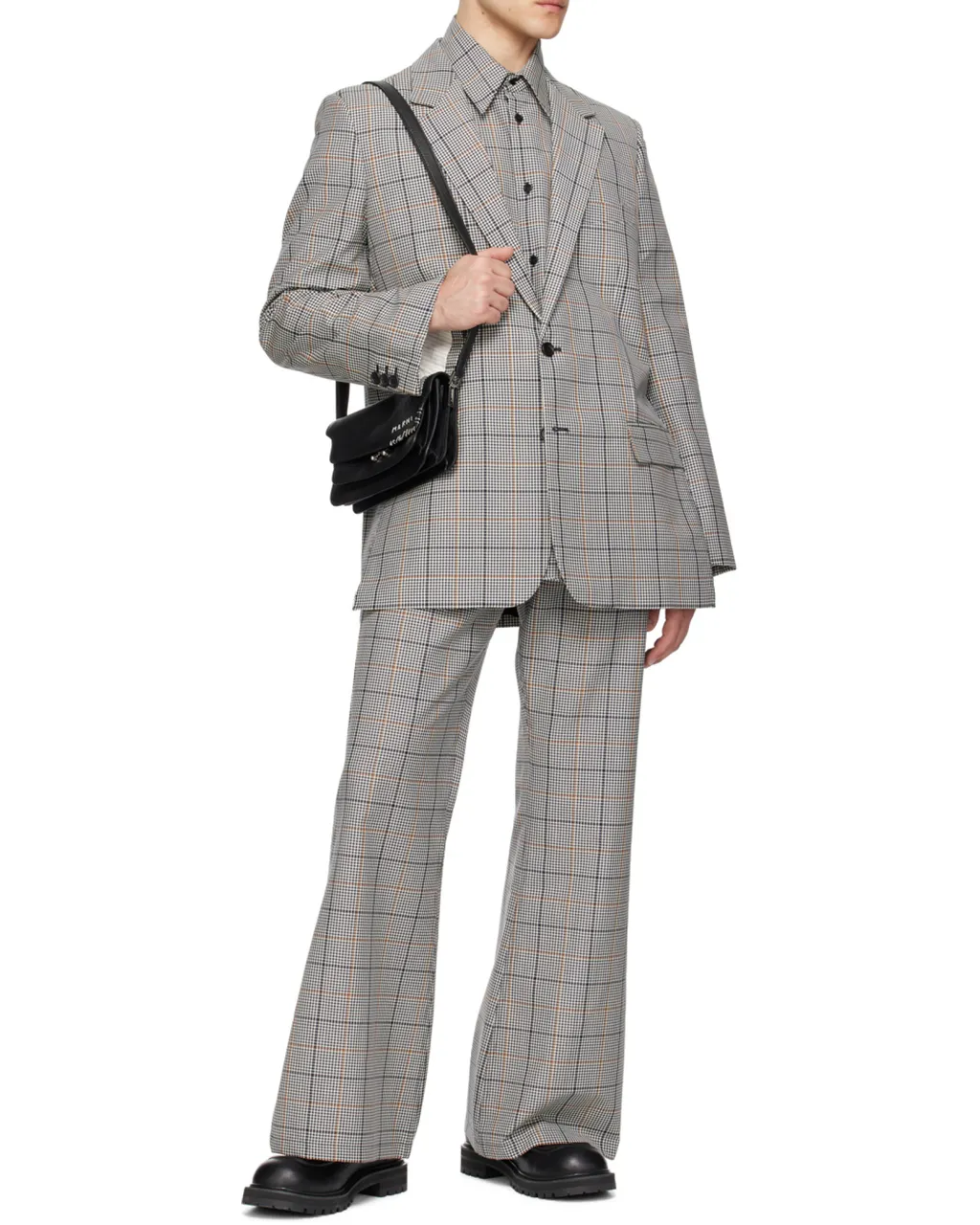 Marni Single-Breasted Checked Blazer