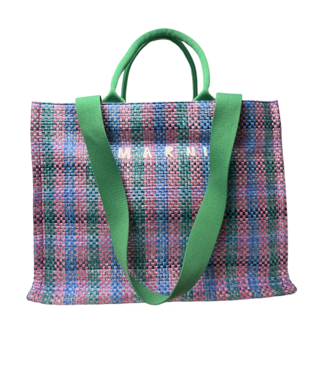 Woven Shopping Tote Bag