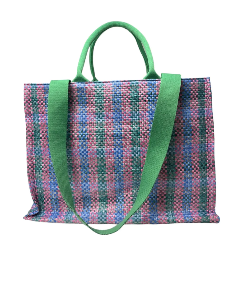Woven Shopping Tote Bag