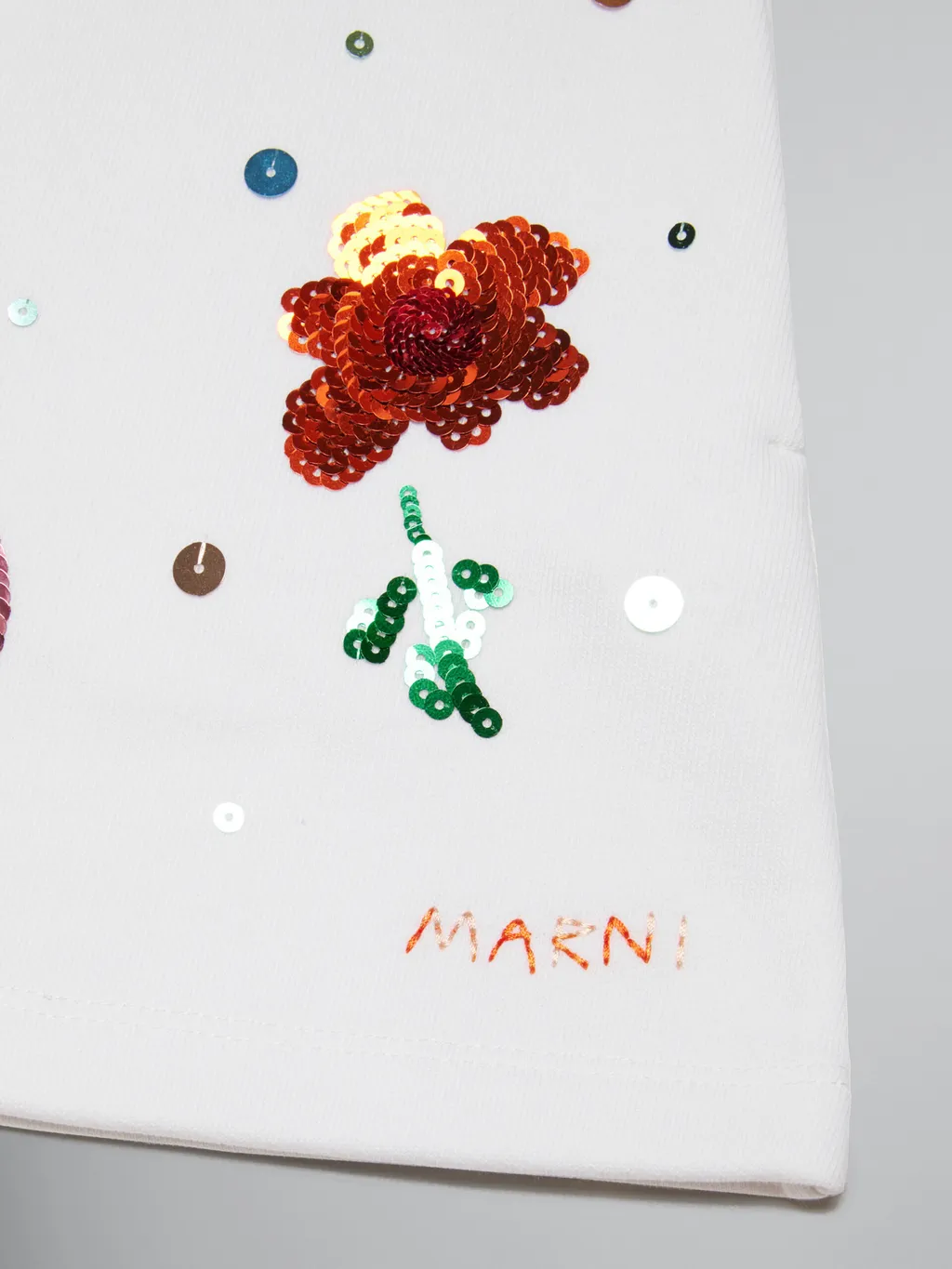 Marni Kids Sequinned Elasticated Waistband Fleece Shorts