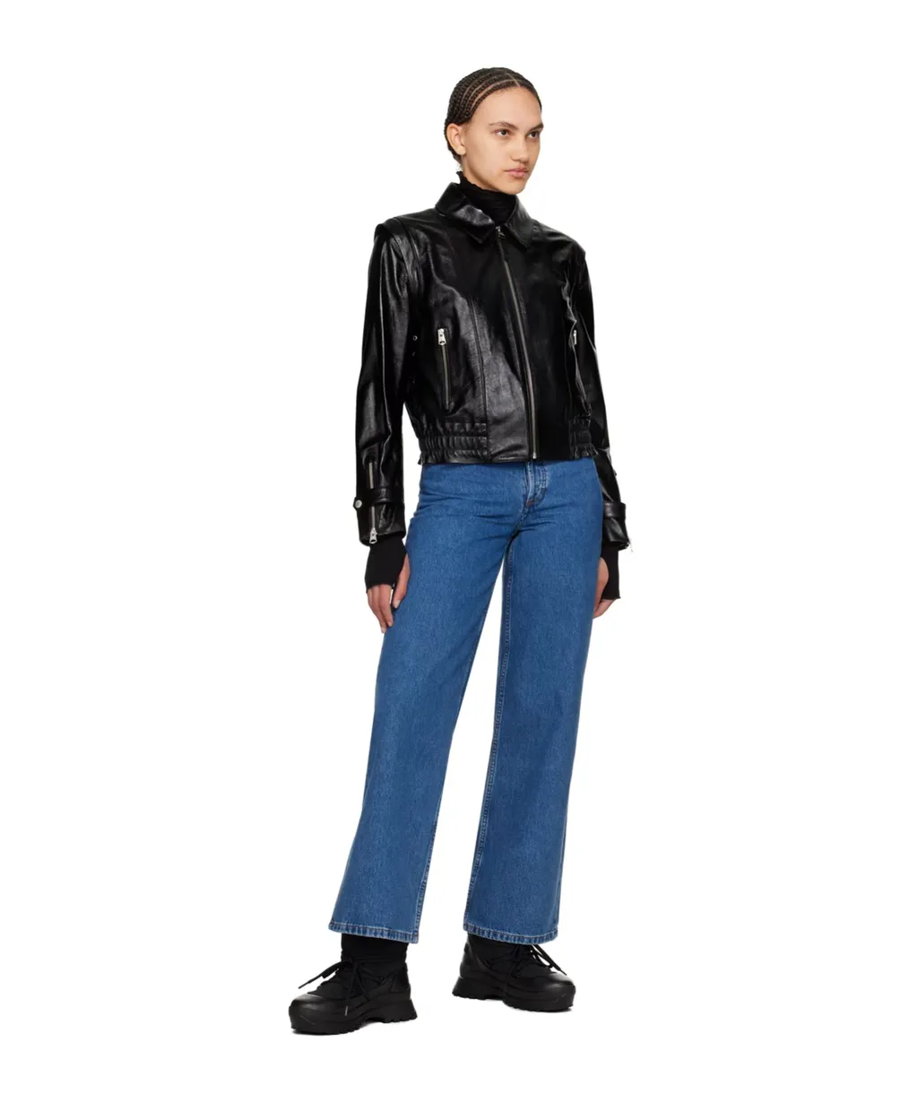 Leather Jacket With Zipper Front