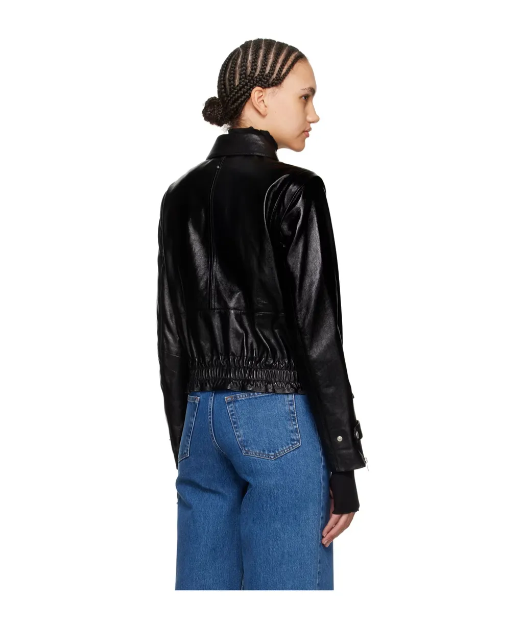 Leather Jacket With Zipper Front