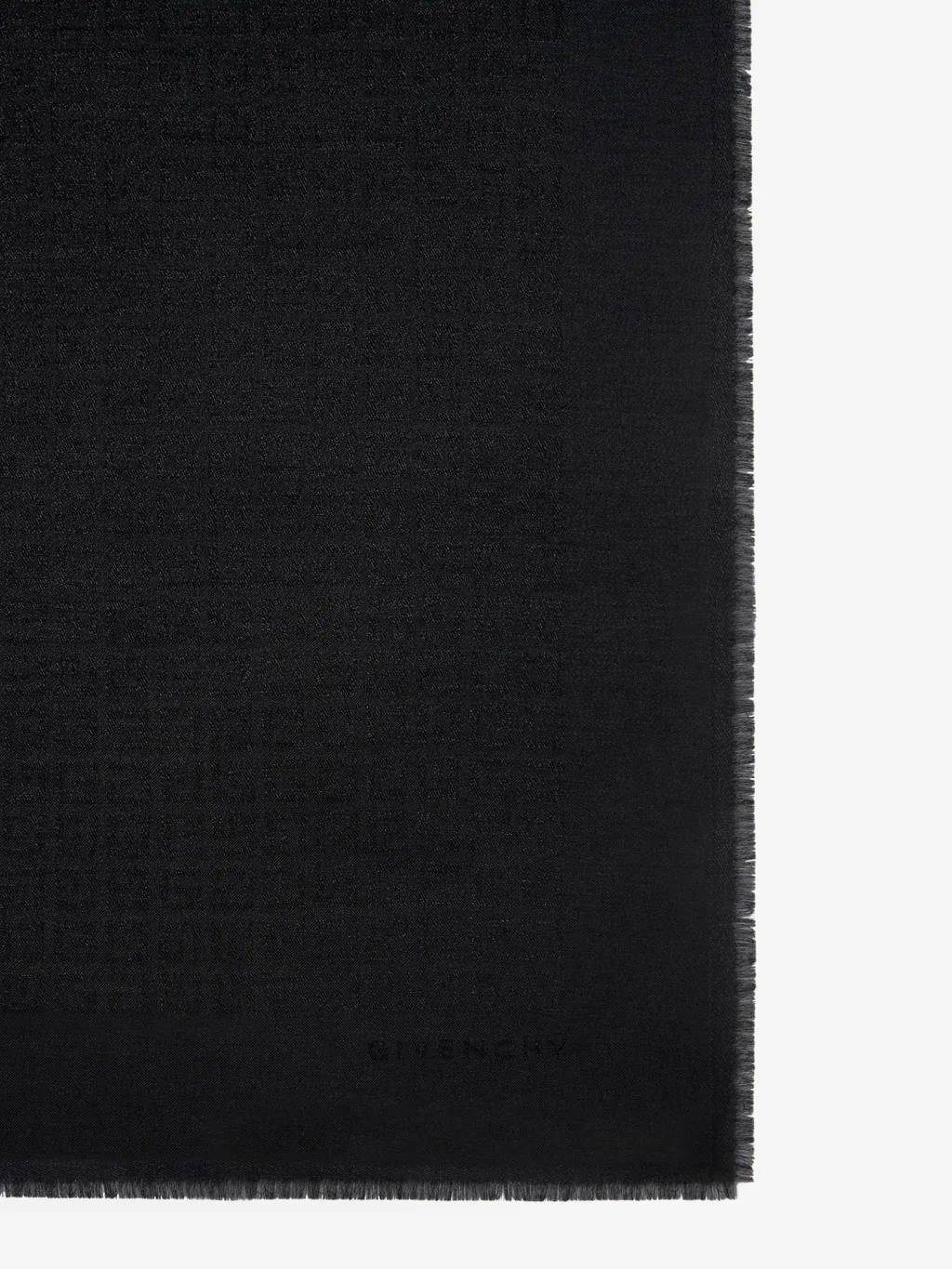 Givenchy Monogram Frayed Edge Scarf