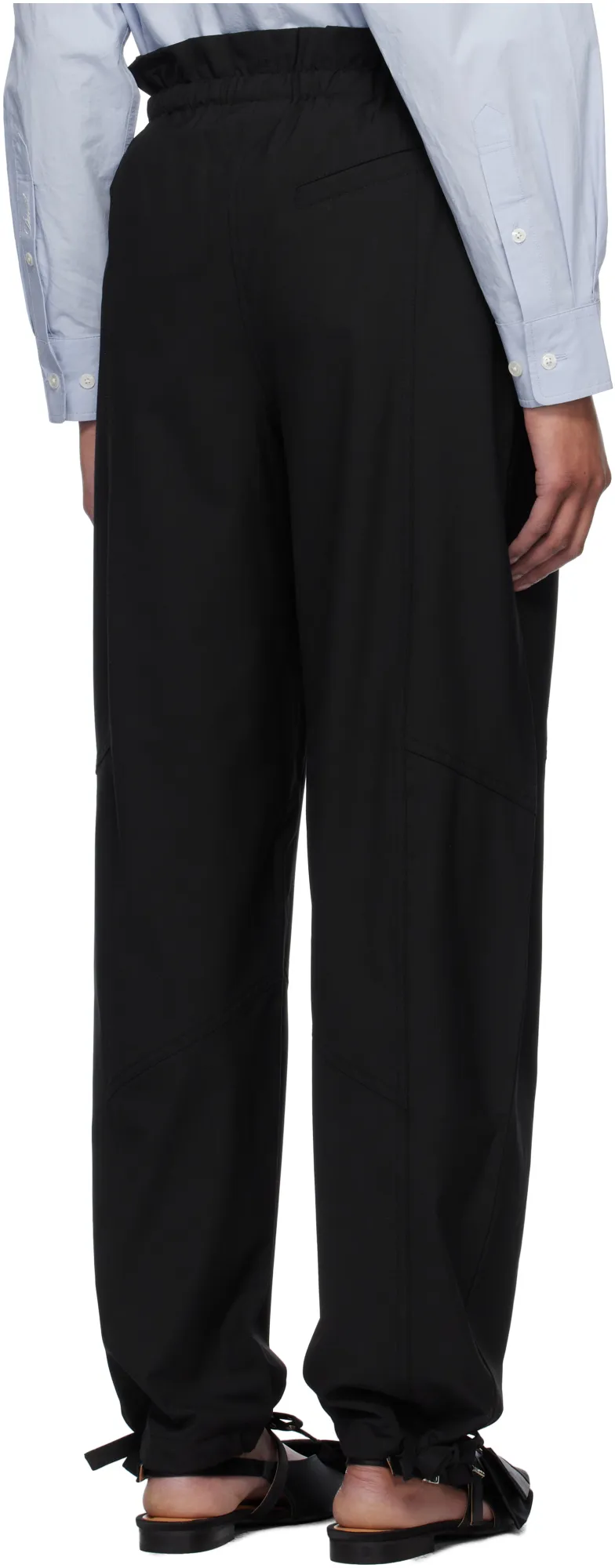 Ganni Drawstring Elastic Waist Trousers