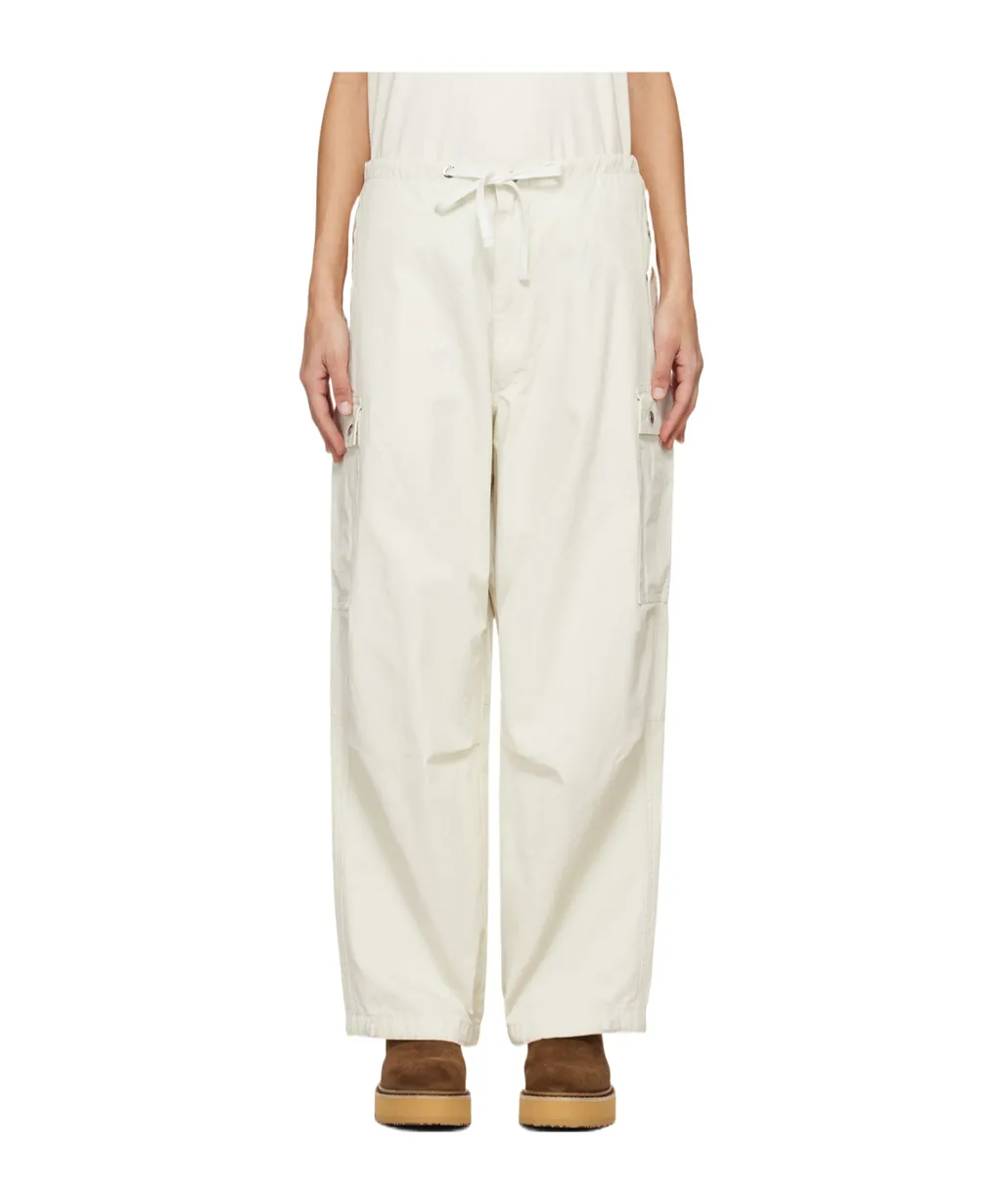 Drawstring Waist-Edge Casual Pants