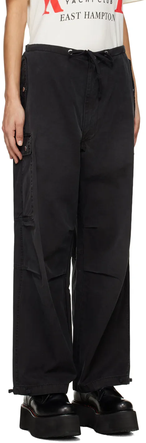 Drawstring Waist-Edge Casual Pants