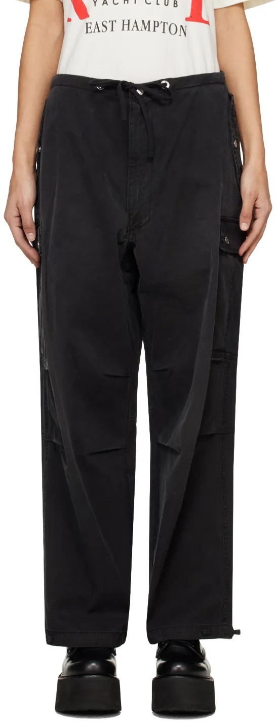 Drawstring Waist-Edge Casual Pants