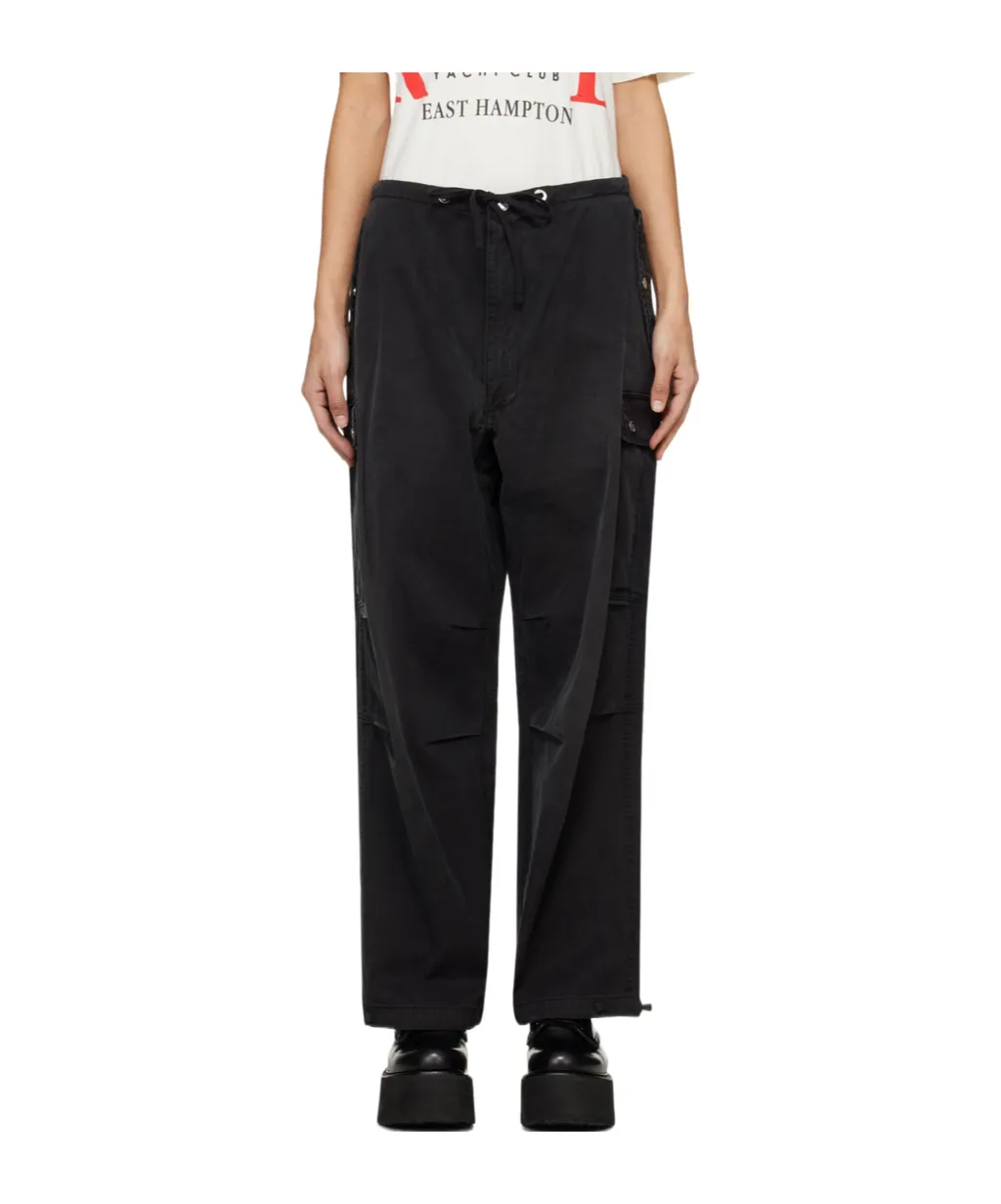 Drawstring Waist-Edge Casual Pants