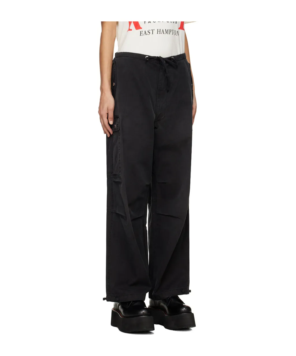 Drawstring Waist-Edge Casual Pants