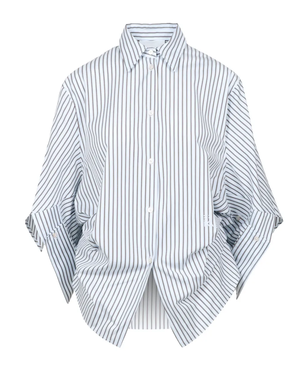 Lapel Vertical Pattern Shirt