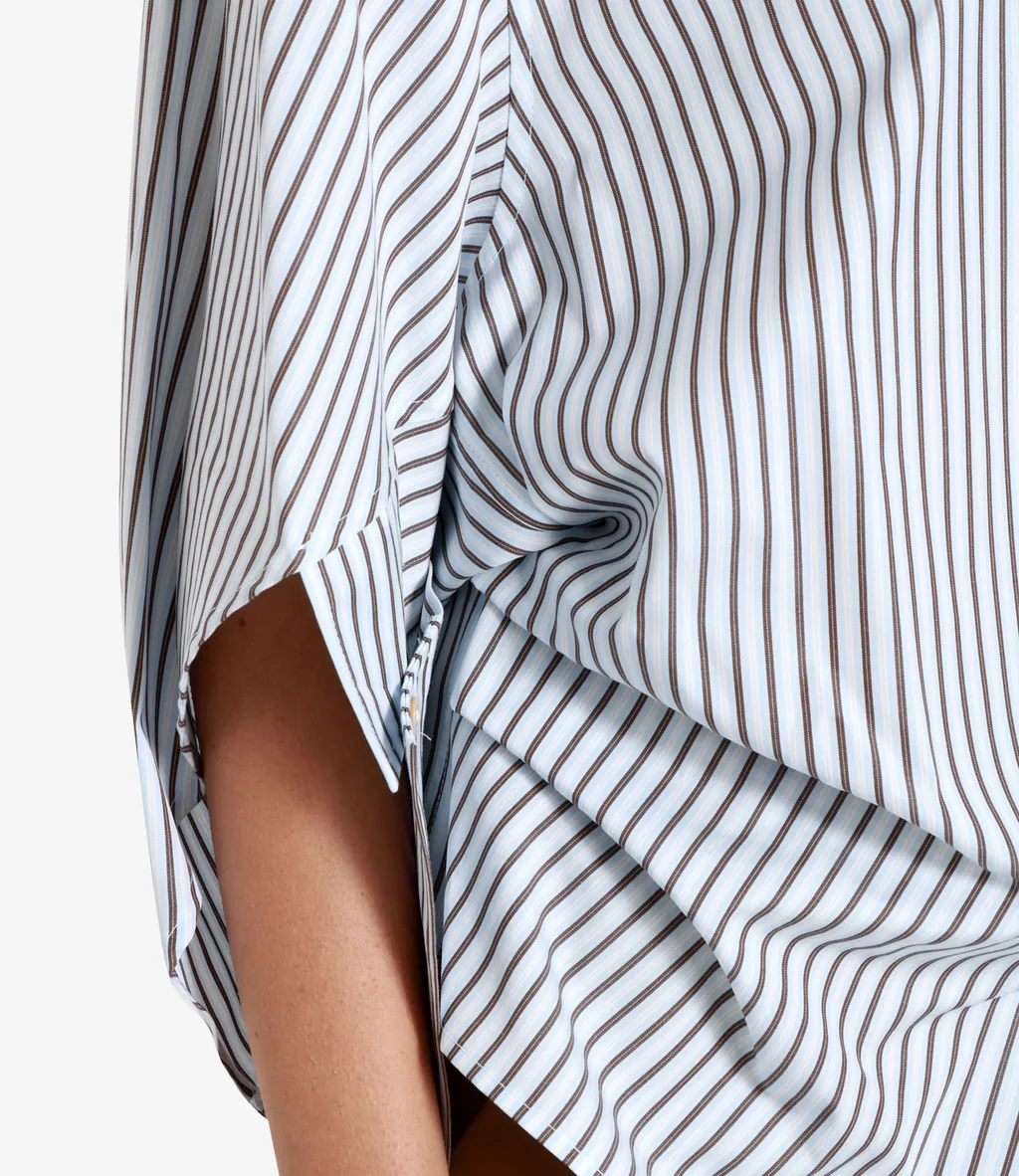 Lapel Vertical Pattern Shirt