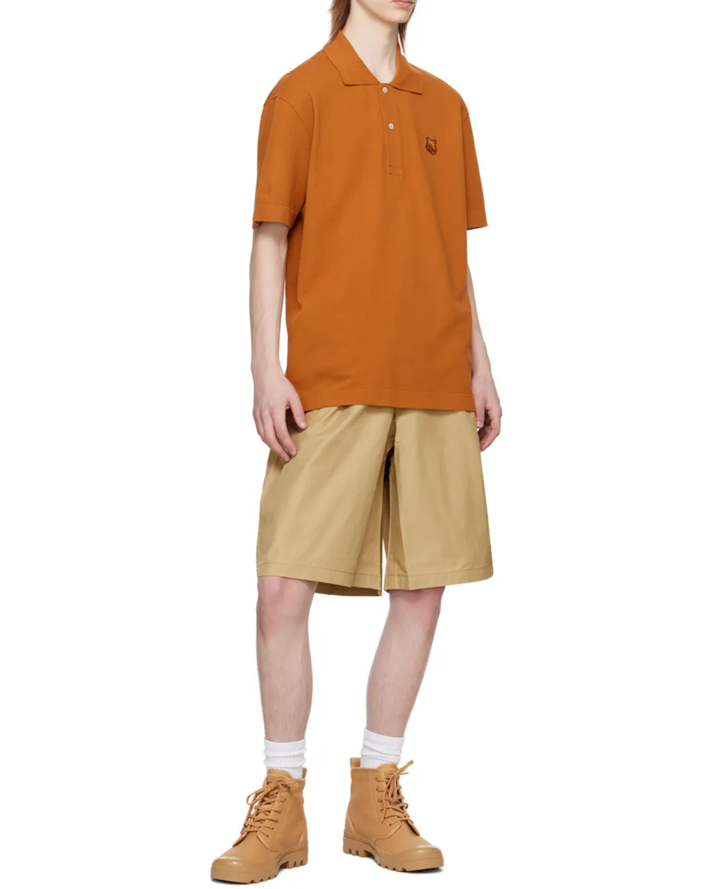 Bold Fox Head Cotton Polo Shirt