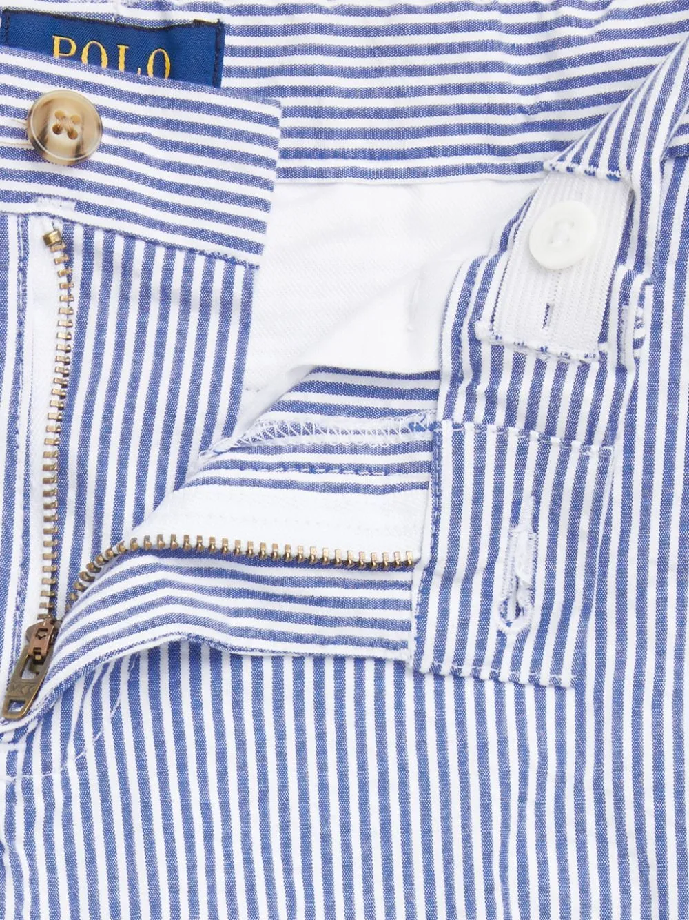 Striped Stretch-Cotton Shorts