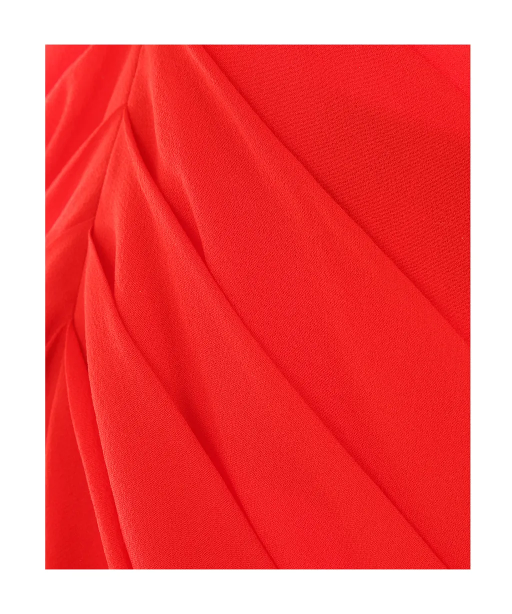 Butterfly Crepe Asymmetric Dress